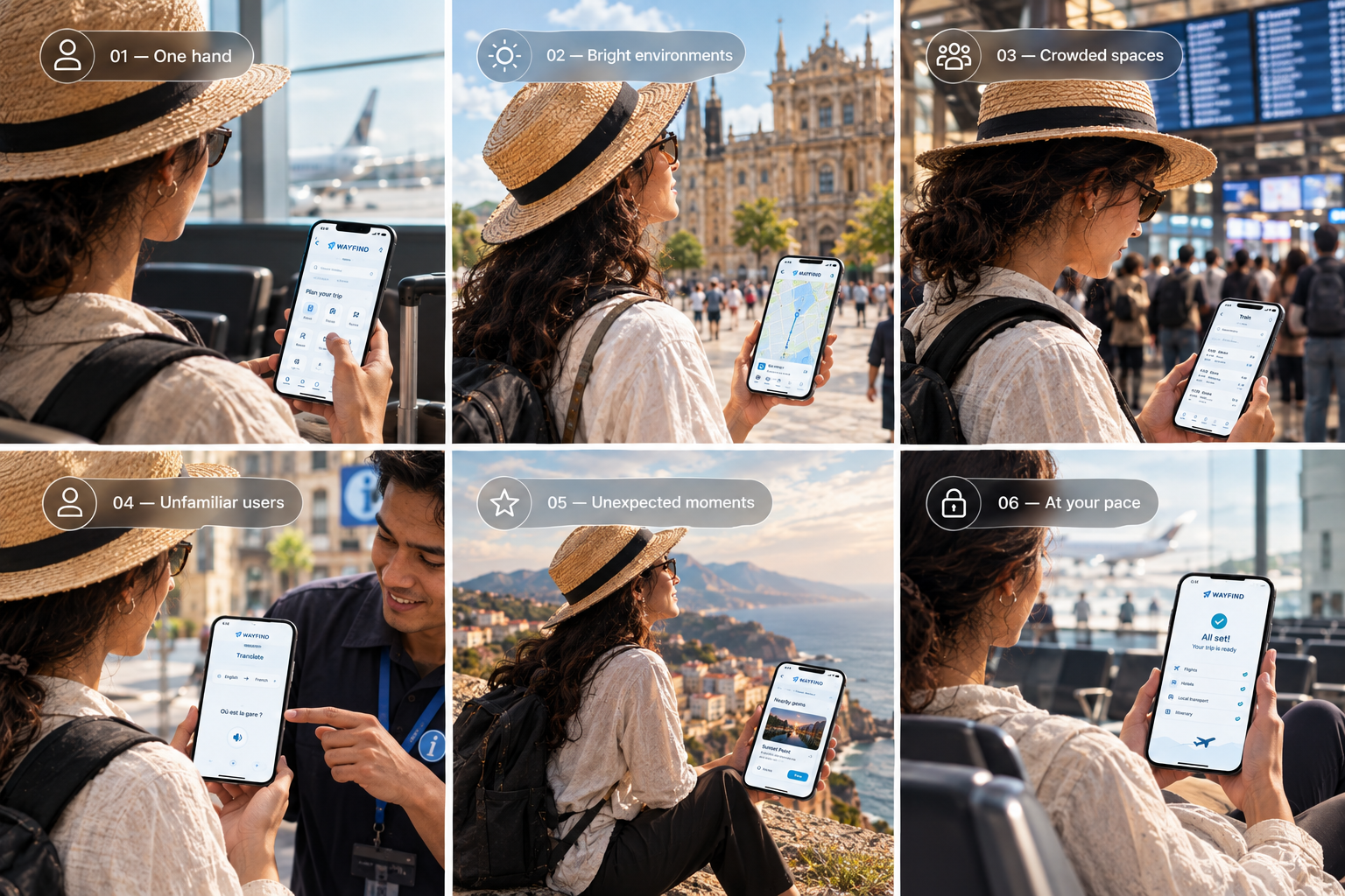 WAYFIND screen usage possibilities